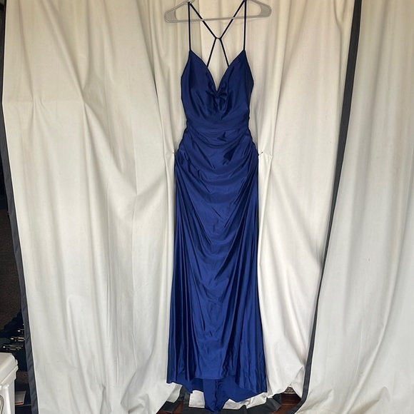 Blue Xscape Prom Dress - Picture 1 of 3